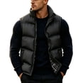 thumbnail image 4 of Mifsaly Mens Warm Puffer Vests Padded Zip Up Stand Collar Quilted Vest Fall Winter Daily Going Out Sports Travel Casual Outfits with Zipper Pockets, 4 of 9