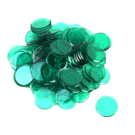 100 Clear Green 7/8  Plastic Bingo Chip Paper Game Card Marker price history on PriceWatchPro