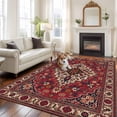 thumbnail image 3 of Area Rug for Living Room, Country Boho Non-Slip Indoor Large Carpet for Bedroom/Dining Room, Farmhouse Ethnic Abstract Nation Aesthetic Washable Low-Profile Rectangle Floor Runner Rugs - 6 x 9 Ft, 3 of 7