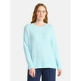 thumbnail image 2 of Time and Tru Women's Hacci Knit Pullover with Long-Sleeves, 2-Pack, Sizes XS - XXL, 2 of 3