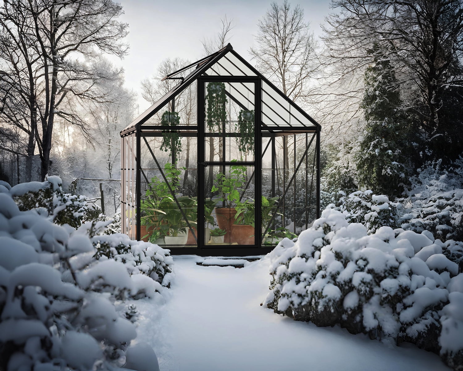 Palram - Canopia Hybrid 6' x 8' Greenhouse - Black