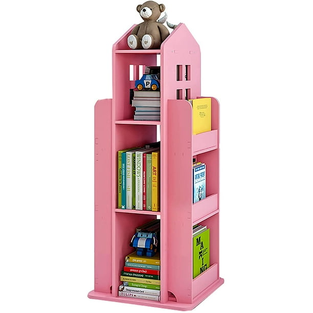  2 Tier 360° Rotating Stackable Shelves Bookshelf Organizer  (White) - Intexca : Home & Kitchen