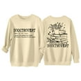thumbnail image 3 of HNMKIU Women's Pullover Hoodie Letter Print Round Neck Top for Fall and Winter Hoodies for Women Beige,L, 3 of 3