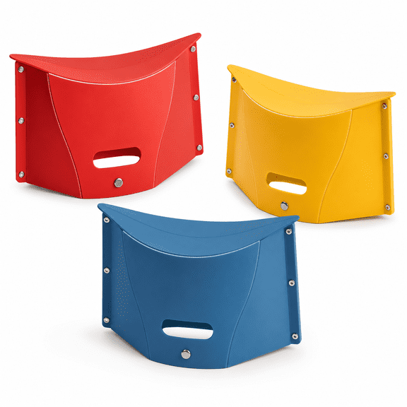 3pcs Folding Portable Camping Hiking Stool,Lightweight Collapsable Foldable Chair for Travel Gathering BBQ Subway Library Backpacking Outdoor Ultralight Mini