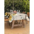 thumbnail image 2 of Outdoor Tablecloth with Umbrella Hole and Zipper, Gnomes Sunflower Rectangle Table Cloth 54x80 Inch Waterproof Tablecloth, Bees Branches Floral Watercolor Picnic Table Cover for Patio Camping, 2 of 7