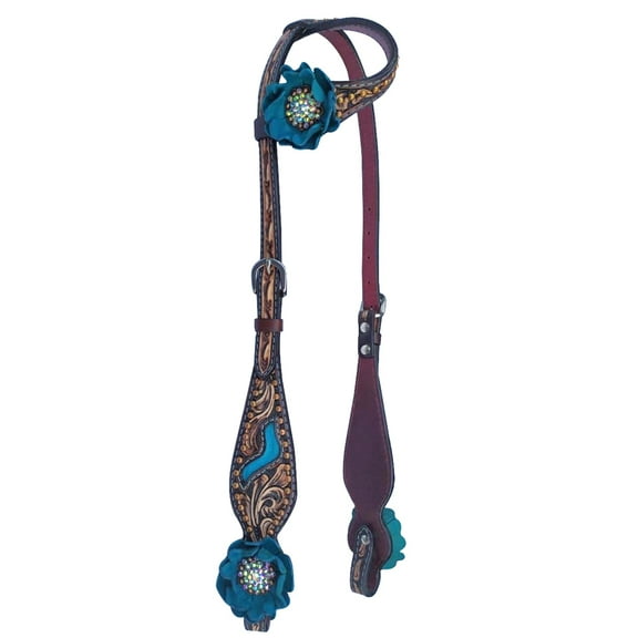 Bar H Equine American Leather Horse Saddle Tack One Ear Headstall | Browband Headstall