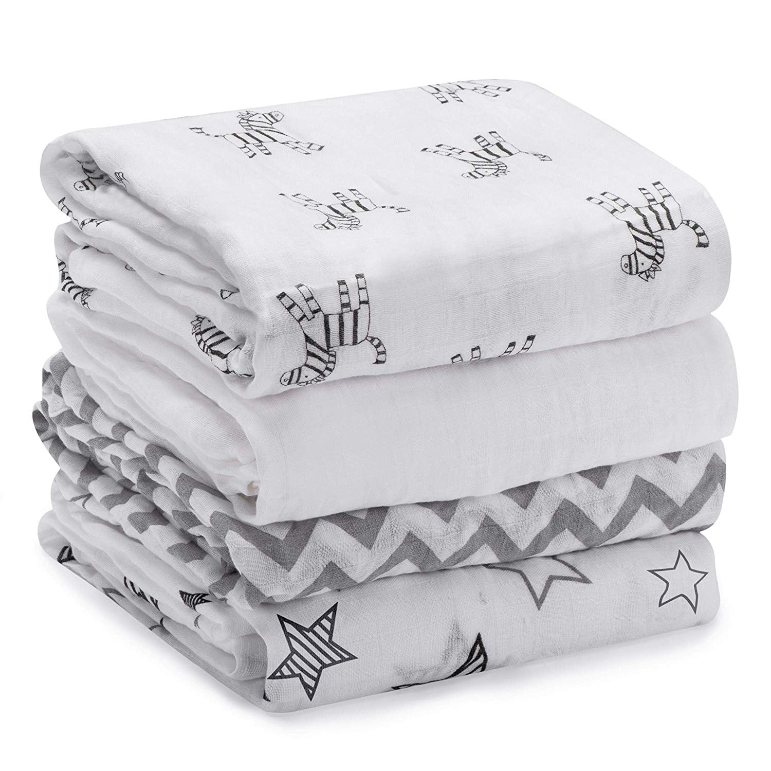 Momcozy Muslin Swaddle Blankets Set, Cotton Receiving Blankets ,Soft