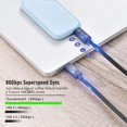 thumbnail image 4 of YIWENTEC 80Gbps Thunderbolt 5 Compatible Cable with up to 120Gbps Bandwidth Amplification and 240W Charging Power Compatible with Thunderbolt 4, USB, 4 of 9