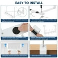 thumbnail image 4 of HOMLUX 2 Pack Over the Door Hooks, 5-Hook Heavy-Duty Metal Coat Rack for Jackets, Hats, Towels, and Bags, for Bathroom, Bedroom, or Dorm, 4 of 7