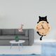 thumbnail image 2 of Figura de escritorio,Estatua de gato en estante,escritorio,oficina,decoración del hogar,Reloj de pared,Reloj de pared decorativo para baño o dormitorio,Reloj de pared para gatos, 2 of 8