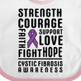 thumbnail image 4 of Inktastic Cystic Fibrosis Awareness Strength Courage Support Boys or Girls Baby Bib, 4 of 4