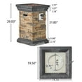 thumbnail image 3 of Troy Square Column Fire Pit in Natural Stone with Lava Rocks, 3 of 13