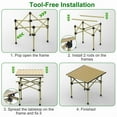 thumbnail image 4 of 20.87" Roll Up Camping Table with Carry Bag, Carbon Steel Folding Portable Table, 44lb Capacity, Anti-Slip Feet for Beach/BBQ/RV, 4 of 6