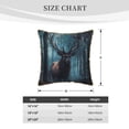 thumbnail image 4 of Fotbe Mystical Forest Elk Pattern Velvet Decorative Throw Pillow Covers with Elegant Piping, Soft Plush Cushion Cover for Sofa, Bed, Car, Office-16"x16", 4 of 8