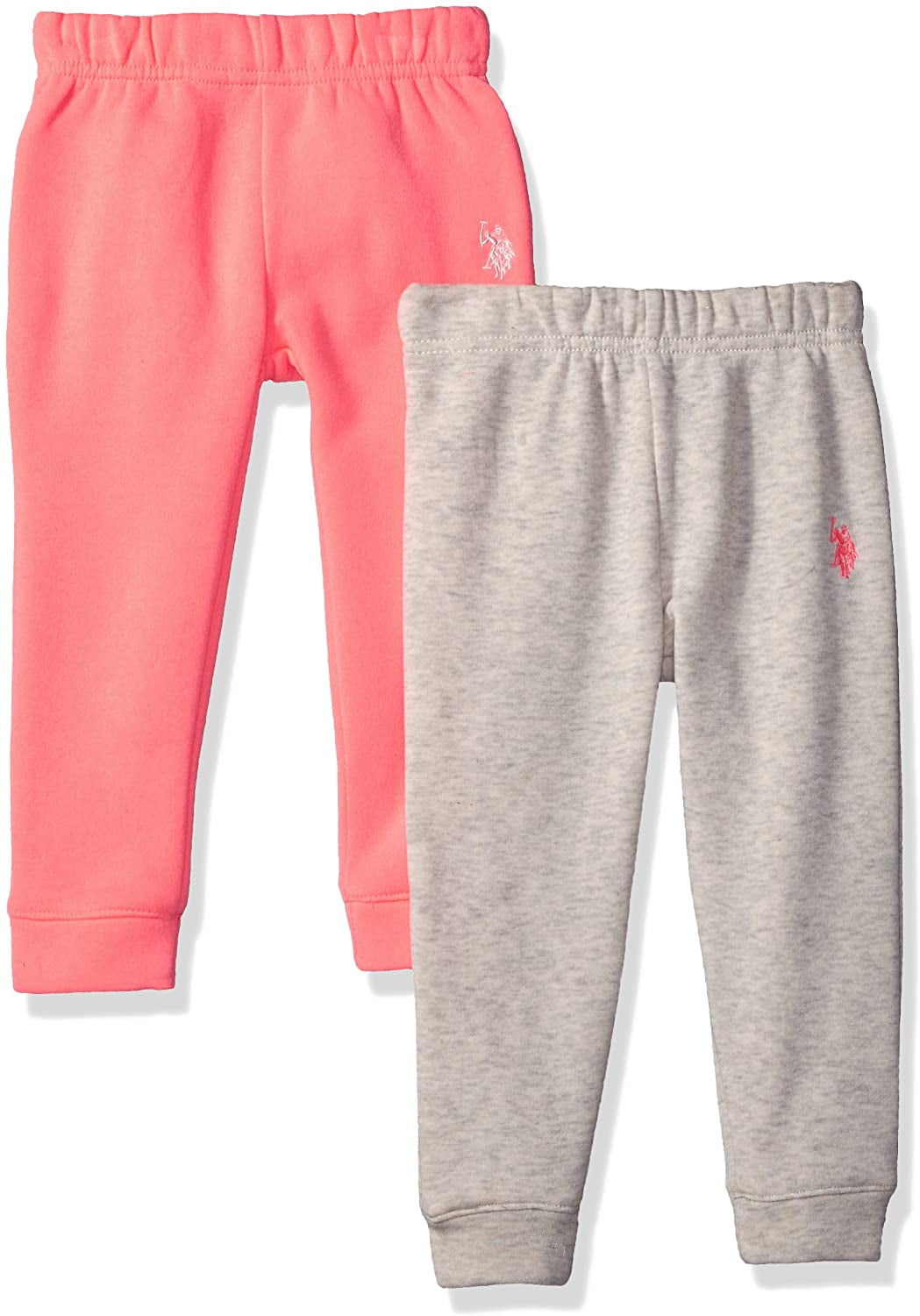 U.S. Polo Assn. Girls' Toddler 2 Jogger, Pack with Light Grey neon ...