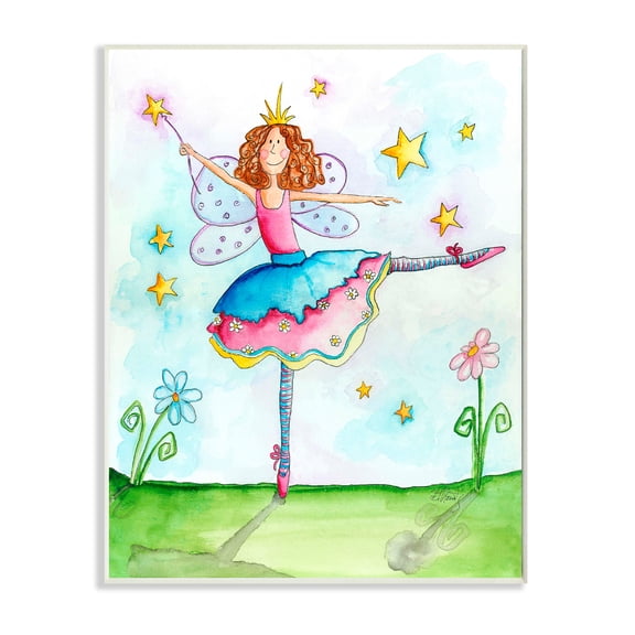 The Kids Room by Stupell Twinkle Toes Ballerina Fairy Wall Plaqueby Bealook Kids