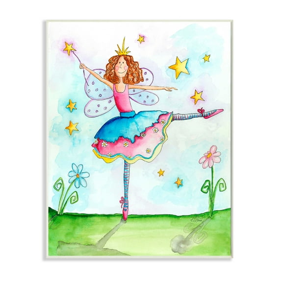The Kids Room by Stupell Twinkle Toes Ballerina Fairy Wall Plaqueby Bealook Kids