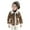03-Coffee, variant on Ecqkame Girls Faux Suede Jackets Winter Sherpa Fleece Lined Zip Up Coats Solid Color Long Sleeve Thickened Lapel Outerwear White 13 Years
