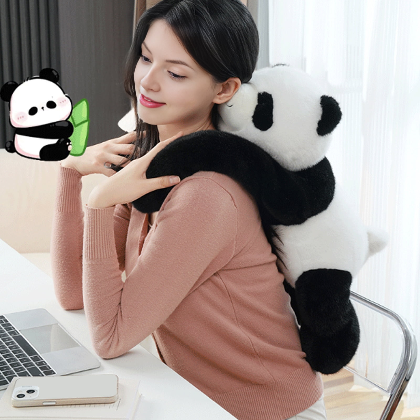 YIFAEUX 30/45/60CM Weighted Plush Animal Toy Stuffed Panda Dinosaur Sloth Koala Plushie Anxiety Relief Sleep Aid Soft Huggable Pillow