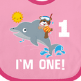 thumbnail image 4 of Inktastic First Birthday 1 Year Old Dolphin Boys or Girls Baby Bib, 4 of 4