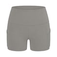 thumbnail image 5 of Mifsaly Biker Shorts Women Tummy Control High Waisted Yoga Shorts with Pockets See-Through Squat Proof Athletic Workout Trendy Outfits Gray,XXL, 5 of 7
