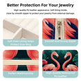 thumbnail image 3 of Flamingo Travel Portable Square Jewelry Box Organizer for Rings Earrings Necklaces Bracelets Girls Women, 3 of 6