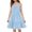 #A04-Blue, variant on Girls Beach Dress Casual Spaghetti Strap Sleeveless Girls Cami Dresses Plaid A-Line Sundresses Holiday Tiered Dresses for 6-14 Years,Black