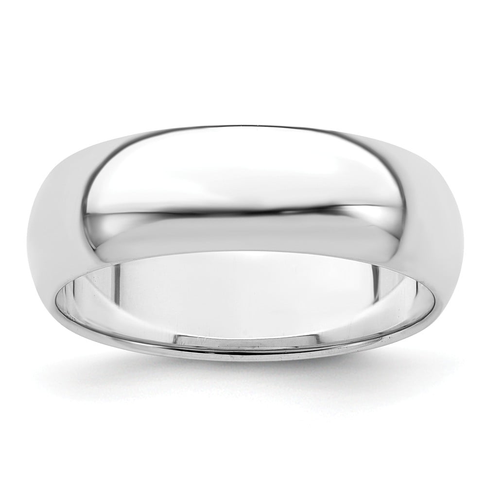 Solid 925 Sterling Silver 6mm Plain Classic Dome Wedding Band Ring Size 7