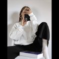 thumbnail image 4 of Sudaderas de Mujer con Cuello Redondo, Forro , Suéteres Oversize, Otoño 2025, Blusas Bonitas, Ropa Preppy Estilo-T M, 4 of 10