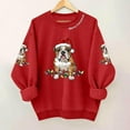 thumbnail image 2 of Tfken Christmas Sweatshirt For Toddler Boys Cushy Crew Neck Dog Print Tops Winter Red Pullover Shirts Size 5-6 Years, 2 of 3