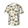 thumbnail image 1 of Fotbe Funny Excavator Camisa Hawaiana para Hombre Unisex – Camisa Casual de Verano con Botones de Manga Corta de Algodón y Lino,XX-Large, 1 of 7