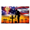 thumbnail image 3 of Bayyon God Bless Our Troops Veteran Grommet Flag Memorial Day Remember and Honor Flag Banner with Grommets 3x5Feet Man cave Decor, 3 of 6