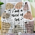 thumbnail image 2 of Christian Gifts for Women Inspirational Bible Verse Blanket Religious Scripture Prayer Faith Throw Blanket Soft Flannel Healing Blanket 60"X50", 2 of 6