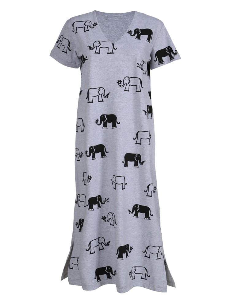 elephant print maxi dress
