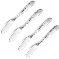 QZS 5.7In Knives Silverware,4Pcs Durable Butter Knife,Mirror Polished,Metal Knives,Mirror Polished Table Knives for Home,Restaurant,Kitchen
