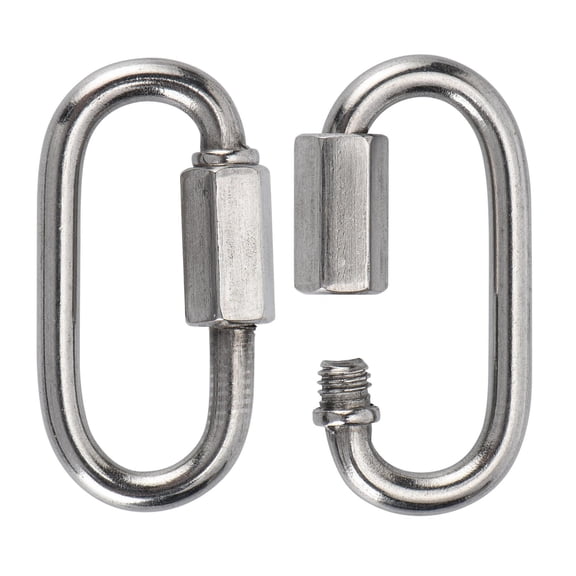 Hyper Tough 3-1/2 in. x 5/16 in. Chain Quick Links, Stainless Steel, 6 Pack