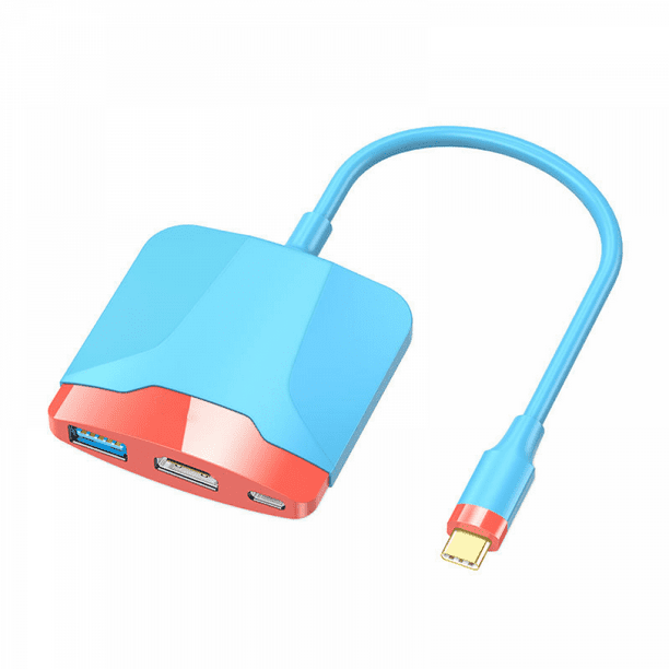 Estación de acoplamiento 3 en 1 USB tipo C - Concentrador de carga rápida HDMI para Nintendo Switch Lite Conector OLED 4K HD para Smart TV