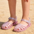 thumbnail image 3 of DuoJiaJ Girls Fashion Jelly Sandals Breathable Open Toe Beach Shoes Soft Sole Casual Summer Footwear For Toddlers And Kids Girls School Sandals Size 12.5, 3 of 4