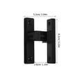 thumbnail image 2 of HONMEET Shed Hardware Door Latch Heavy Duty Stainless Steel Black 1Set, 2 of 6