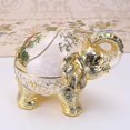thumbnail image 4 of (plateado) Cenicero vintage a prueba de viento con tapas - Cenicero de mesa con modelado de elefante retro Porta cigarrillos para uso en exteriores e interiores, 4 of 5