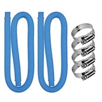 Pool Replacement Hose - Heavy Duty Leak-Proof Flexible for Above Ground Pools, Spa, Hot Tubs - Clear Reinforced UV Resistant Chemical Resistant for Filter Pump Vacuum System - 1.25 Inch Diameter