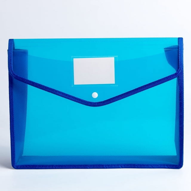Nvzi-c Expanding File Folder Document Organizer with Button, Waterproof Transparent Document Bag, Letter A4 Expandable File Folder for Home Office Organization,10 Pack