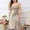 Khaki, variant on Plus Size Women Satin Babydoll Nightgown Chemises Lace Modal Sleepwear V-Neck Full Slip Sleep Dress