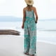 thumbnail image 3 of Trajes de Mujer Casual Suelto Impreso sin Mangas Correa Trasera, Cuello en V con Bolsillos para el Verano Y el Uso Diario, 3 of 6