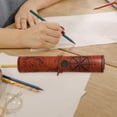 thumbnail image 6 of OUNONA Pencil Roll Up Case Dark Brown by for Daily Use, 6 of 7