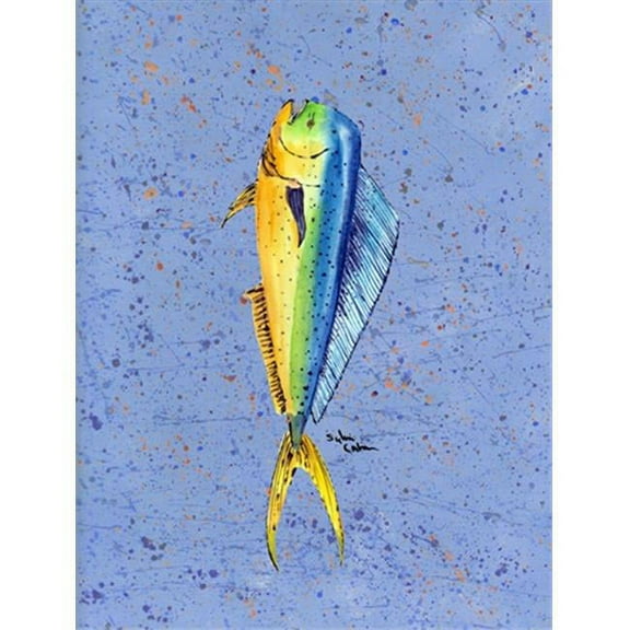 28 x 40 in. Fish Dolphin Flag Canvas House Size