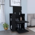 thumbnail image 3 of Glasgow Bar Cart with Two Pull-Down Door Cabinets, Two Open Shelves, Smooth Rolling Wheels, 3 of 5
