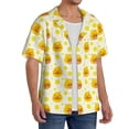 thumbnail image 2 of Fotbe Ducky Cartoon Camisa Estampada de Manga Corta para Hombre, Casual de Verano, Estilo Playero, Sin Arrugas-Medium, 2 of 5
