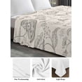 thumbnail image 6 of Gray Paisley Floral Twim Size Flat Sheet, Wrinkleproof & Fadeproof Cooling Flat Bed Sheet Only, Farmhouse Spring Summer Flowers Breathable Soft Bedding Top Sheets 66 x 96 Inches, 6 of 8