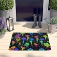 thumbnail image 2 of Colorful Mushroom Star Black Flannel Non Slip Door Rugs,Washable Door Mats Indoor,Decorative Door Mats,Dirt-Resistant and Absorbent Doormat for Entrance,Bedroom,Kitchen,Bathroom,23.5"x16", 2 of 5